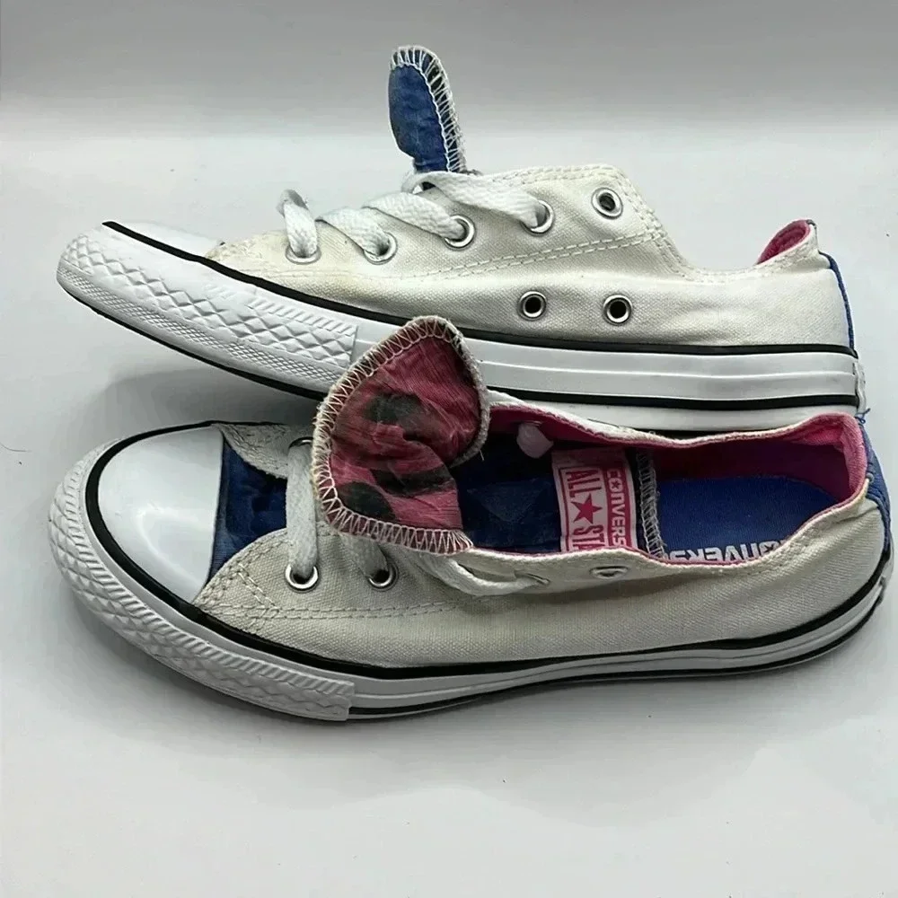 Converse All*Star childs white low tops athletic sneaker 3 girl youth streetwear